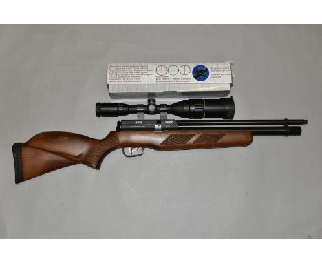 A .177 '' EL GAMO COYOTE PCP BOLT ACTION AIR RIFLE, serial number CY 771124-DE, made in the EU, it is fitted with a ten round
