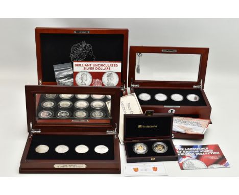 LANDMARKS OF BRITAIN SILVER BULLION COLLECTION, to include four One Ounce .999 silver coins Big Ben, Tower Bridge, Trafalgar 