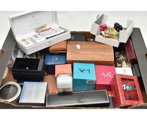 A BOX OF ASSORTED WRISTWATCHES, to include a gents gold plated 'B.Jobin' wristwatch fitted with a black strap, a gents 'Servi