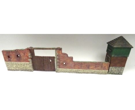 Britains Matte Napoleonic Series 00148 Hougoumont North Gate diorama (figures missing) and 17880 Hougoument Well set in origi