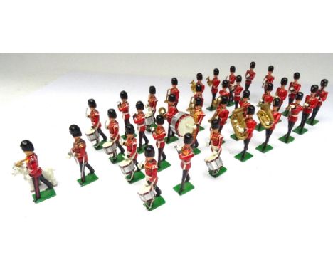 All The Queen's Men Drums Fifes and Band of the Royal Welch Fusiiiers 52mm scale with Goat Mascot and Goat Major in five orig