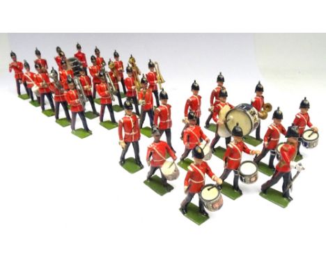 Britains from sets 27 and 30, Drums, Bugles and Band of the Line (Condition Very Good-Good, one mace head and two helmet spik