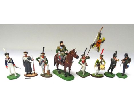 St Petersburg Models 58mm scale, with colours and mounted figure, and nine 30mm scale figures (Condition Very Good, two piece