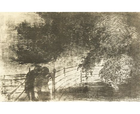 Edward Ardizzone (1900-1979) British, 'Lovers Under a Great Beech', lithograph, limited edition 5/12, 12" x 18.5".