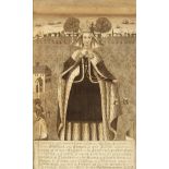Bartolozzi after Holbein. 'The Good Queen', engraving, 12" x 8".