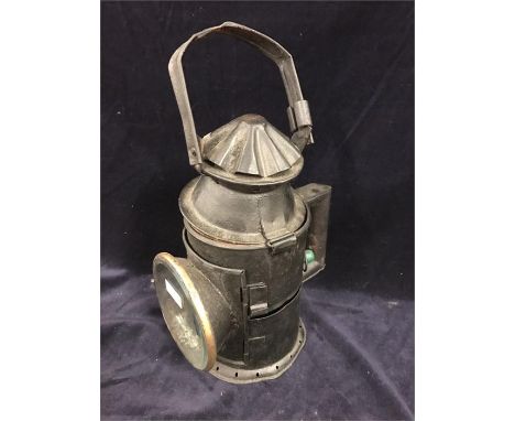 A vintage style railway signal lamp
