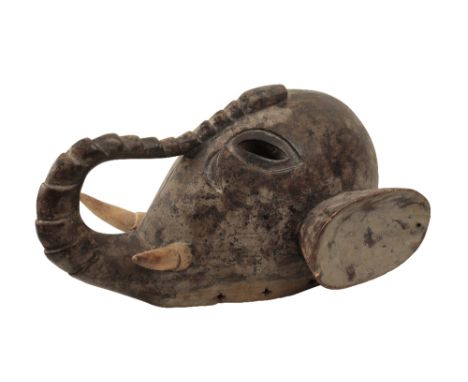 TRIBAL ELEPHANT MASK, possibly Luba, first half of the 20th century 