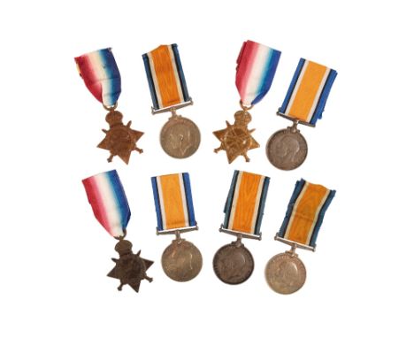 COLLECTION OF ROYAL NAVY GREAT WAR MEDALS 1914/15 Star - 299497 B J Smith Sto I RN Condition Fine 1914/15 Star - J.33834 F J 