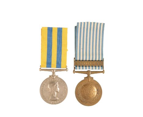 A QUEENS KOREA MEDAL &amp; NATO TO PTE J RILEY DURHAM LIGHT INFANTRY  Queens Korea Medal correctly impressed 22648186 Pte J R