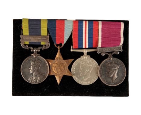 A SECOND WORLD WAR, BATTLE OF FRANCE GROUP TO CSM W F MULLINS DLI  Who was taken on 15th May 1940.  IGS NWF 1930 /31 correctl
