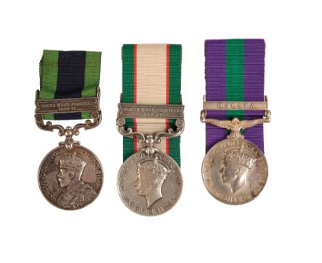 SINGLE CAMPAIGN MEDALS - IGS NWF 1936-37. GSM MALAYA. IGS NWF 1930-31  Indian General Service Medal - clasp North West Fronti