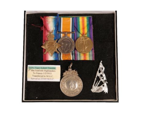 1914/15 TRIO TO 26 PTE R TRUSSLER SEAFORTHS  Correctly impressed - 26 Pte R Trussler Seaforth ( star naming isn't well done) 