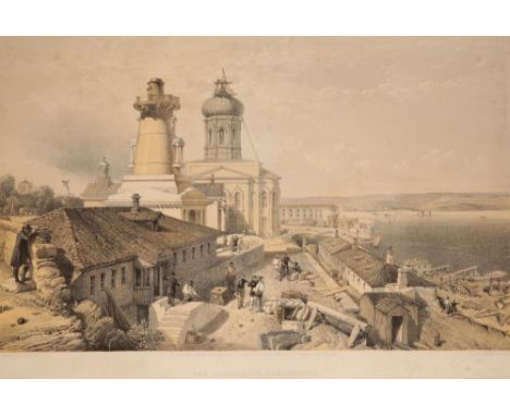 CRIMEAN WAR INTEREST: AFTER WILLIAM SIMPSON (1823-1899) 'The Admiralty, Sebastopol' coloured lithograph, published by Colnagh
