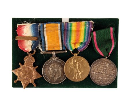 A 1914 STAR BAR TRIO TO LIEUTENANT A MCKINNON DURHAM LIGHT INFANTRY.  1914 Star bar correctly impressed 9169 SJT A McKinnon 2