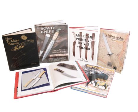 "BOWIE KNIFE" by Norman Flayderman; "The London Knife Book" by Ron Fluck; "Scagel Hand Made" by James R Lucie; "American Prin
