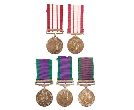 COLLECTION OF ROYAL NAVY AND ROYAL MARINE CAMPAIGN MEDALS NGSM Near East PO/X.6420 R H Woan Mne RN Condition GVF ( name and n