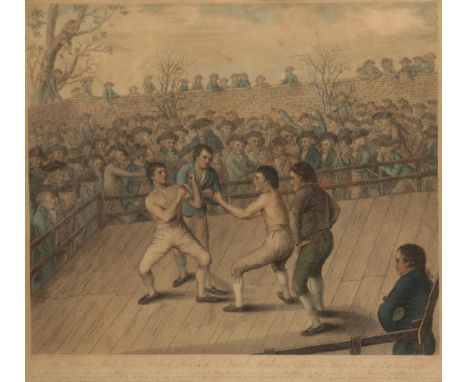 BOXING INTEREST: JOSEPH GROZER (1755-1799) AFTER J EINSLE 'The Boxing Match between Richard Humphreys and Daniel Mendoza at O