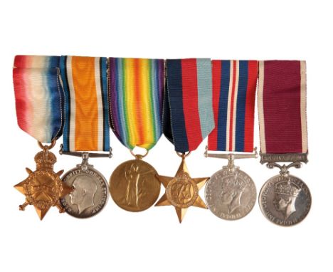 A LONG SERVICE GROUP TO WARRANT OFFICER WILSON DLI  1914/15 Trio13965 Pte G Wilson Durh L I  1939/45 Star  War Medal  GVI Lon