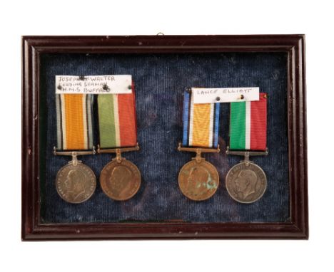 TWO GREAT WAR MERCANTILE MARINE PAIRS Pair correctly impressed Joseph R McWalter Condition GVF Pair correctly impressed Lance