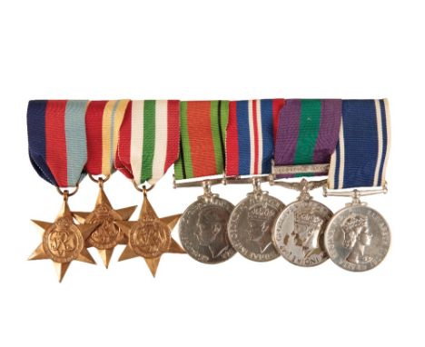 CAMPAIGN GROUP TO WARRANT OFFICER M W MOODY ROYAL SIGNALS  1939/45 Star  Africa Star  Italy Star  Defence Medal  War Medal  P