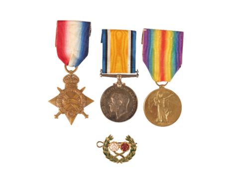 DLI 18TH BN ' DURHAM PALS' 1914 / 15 TRIO TO 2ND LIEUTENANT A P ASHLEY: Star - 18-214 Cpl A P Ashley Durh L I; Pair - 2 Lieut
