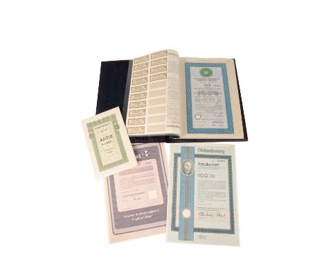 SHARE AND BOND CERTIFICATES Including: Lufthansa and Air Canada and British Petroleum Company