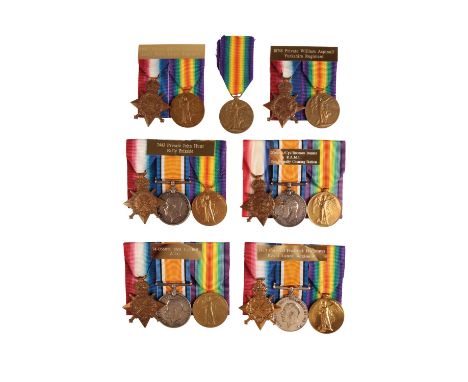 A COLLECTION OF GREAT WAR MEDALS  1914/15 Star and Victory Medal to 290027 Pte W Hodkinson L N Lan R (213 on VM). Condition V