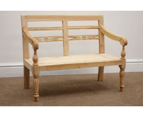 Childs hardwood mini bench, W67cm Condition Report Click here for further images, condition, auction times & delivery costs
