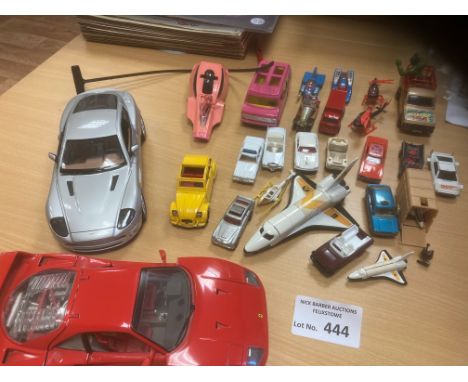 Diecast : Nice collection of play- worn - unboxed in good cond - inc Pink Panther, Hulk, Saint, 007 - plus larger scale items