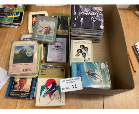 Records : 8 track reel tapes - good names inc R. Stones, Beatles, Eagles etc &amp; a few CDs inc Oasis
