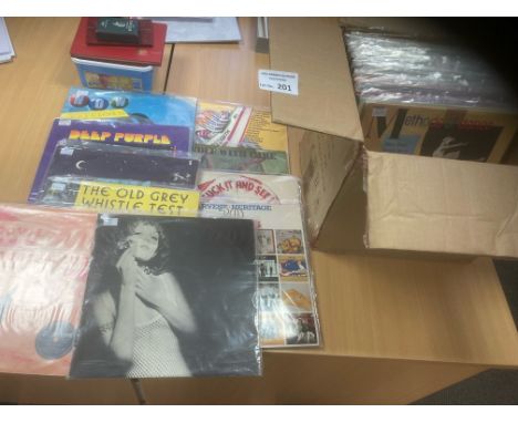 Records : Compilations - nice box of 50 albums priced/sleeved inc NOW, Atlantic, Old Grey Whistle Test etc