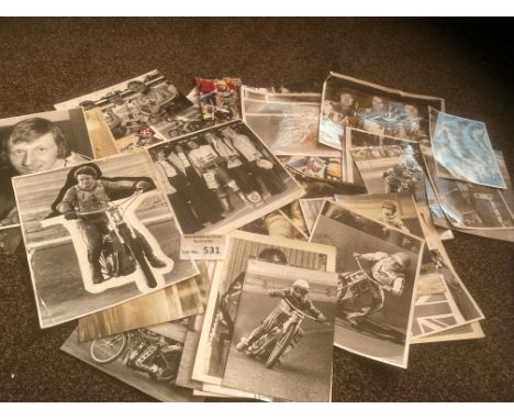 Speedway : Photographs - b/w - colour various sizes action/portrait 1950s onwards - nice mixed lot (72) 
