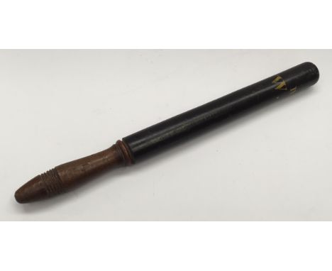 A William IV era Policeman’s Truncheon, circa 1830-1837. Of simple construction with a ring turned handle of waisted form, an