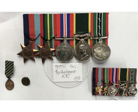 British WW2 mounted Medal Group to 869951 GNR H. C. Leggett of the Royal Artillery of 1939-45 Star, Pacific Star, 1939-45 War