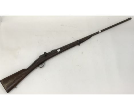 Late 19th century hunting rifle, marked ‘NOOH-Gun-Factory - Austin , Musket 4.3, M1’ to barrel (some inscription missing due 