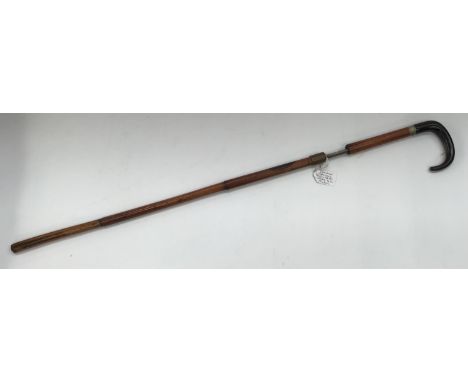 Dumonthier style walking stick gun, 7mm obsolete calibre walking stick cartridge, mid/late 19th Century, Antique firearm. Sec