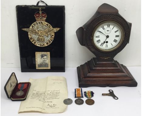 A WW2 RAF Pathfinder propeller boss clock, and other WW1/ WW2 items related to William Edward Meredith, and his identically n