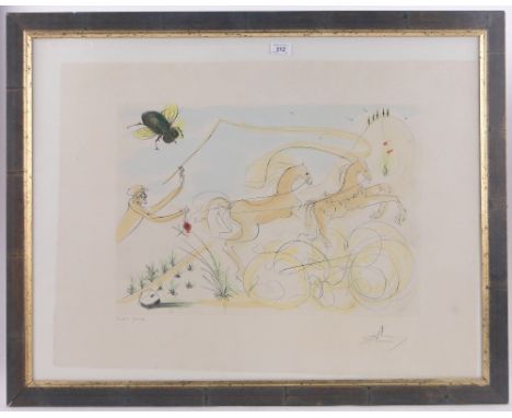 Salvador Dali (1904-1989),Limited Edition coloured etching, surrealist composition, signed in pencil, no. 112/120, p 15.5" x 