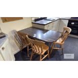 Dining Table with 3 Wooden Dining Chairs