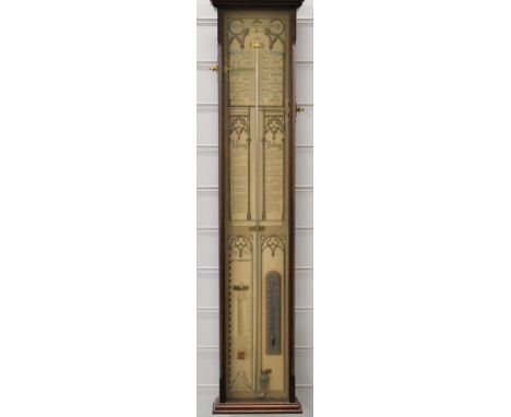 Admiral Fitzroy mercury stick barometer, in mahogany case