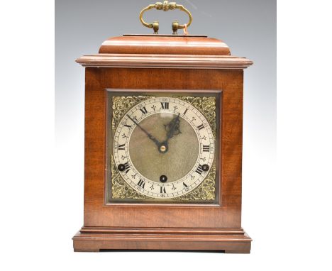 Garrard &amp; Co. Georgian style bracket or mantel clock, the three train movement by Perivale, the Roman dial with silvered 