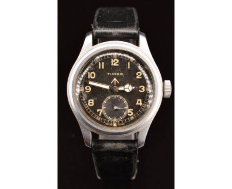 Timor&nbsp;British military issue 'Dirty Dozen' wristwatch with&nbsp;inset subsidiary seconds dial,&nbsp;luminous hands and d