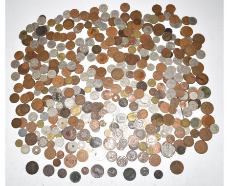 A collection of sundry UK coinage including George III, William IV and&nbsp;Victorian examples, together with a quantity of w