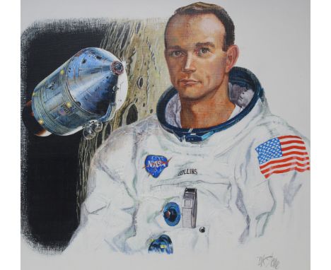 David K. Stone (American, 1922 - 2001) "Michael Collins" Signed lower right. Original Oil painting on Masonite. Provenance: C