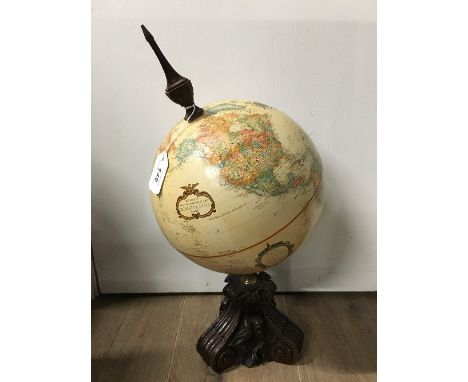 A VINTAGE ORNATE GLOBE