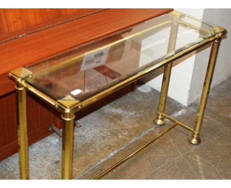 GILT GLASS TOP CONSOLE TABLE     