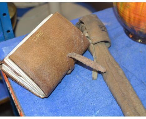 VINTAGE HARDY FLY WALLET AND OLD FISHING ROD     