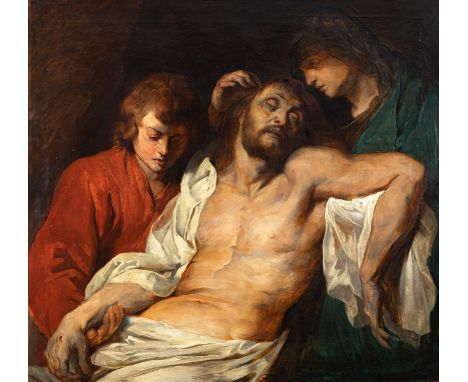 Keller, Friedrich von1840 - 1914106 x 114 cmDie Beweinung Christi, nach Peter Paul Rubens. Öl/Lwd., signiert, datiert 1885.