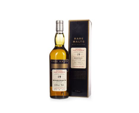 BENROMACH 1978 RARE MALTS AGED 19 YEARS Single Malt Scotch Whisky Bottled May 1998, bottle no. 5138. 70cl, 63.8% volume, in c