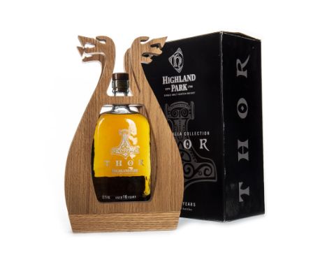 HIGHLAND PARK THOR AGED 16 YEARS Single Malt Scotch Whisky One of 23,000 bottles. 700ml, 52.1% volume, in wooden frame and or